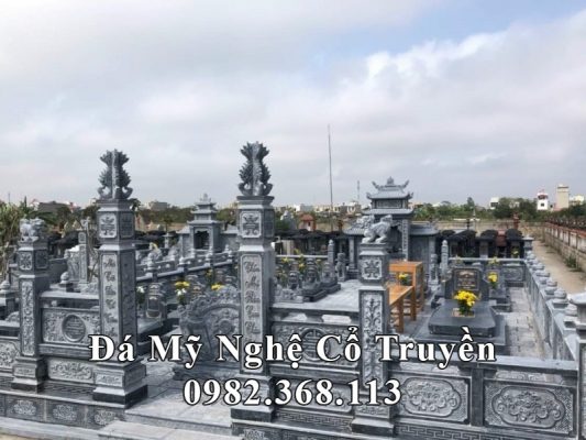 Mẫu Lăng mộ đá gia tộc đẹp, điển hình của Đá Mỹ Nghệ Cổ Truyền Ninh Bình.