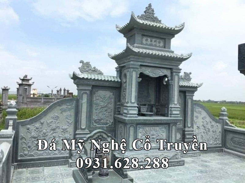 Lăng Thờ đá xanh rêu 2 mái đẹp
